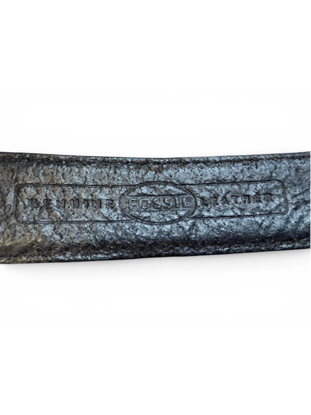 Vintage 90’s Fossil Black Leather Concho Belt Silver Western Buckle Women’s Sz M
